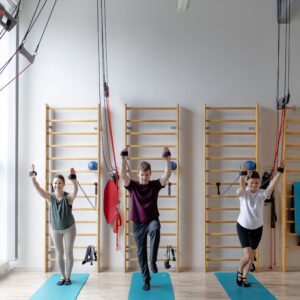 Mankštos grupėse<br/>8 kartai